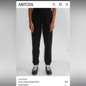 Aritzia- cozy fleece boyfriend sweatpants